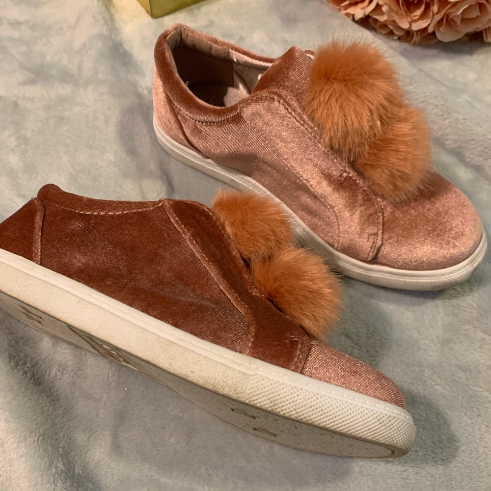 Girls Pom Pom Slip on Shoes